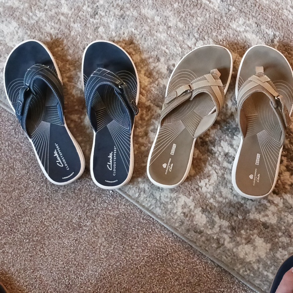 Two pairs of Clark's Cloud stepper size 10